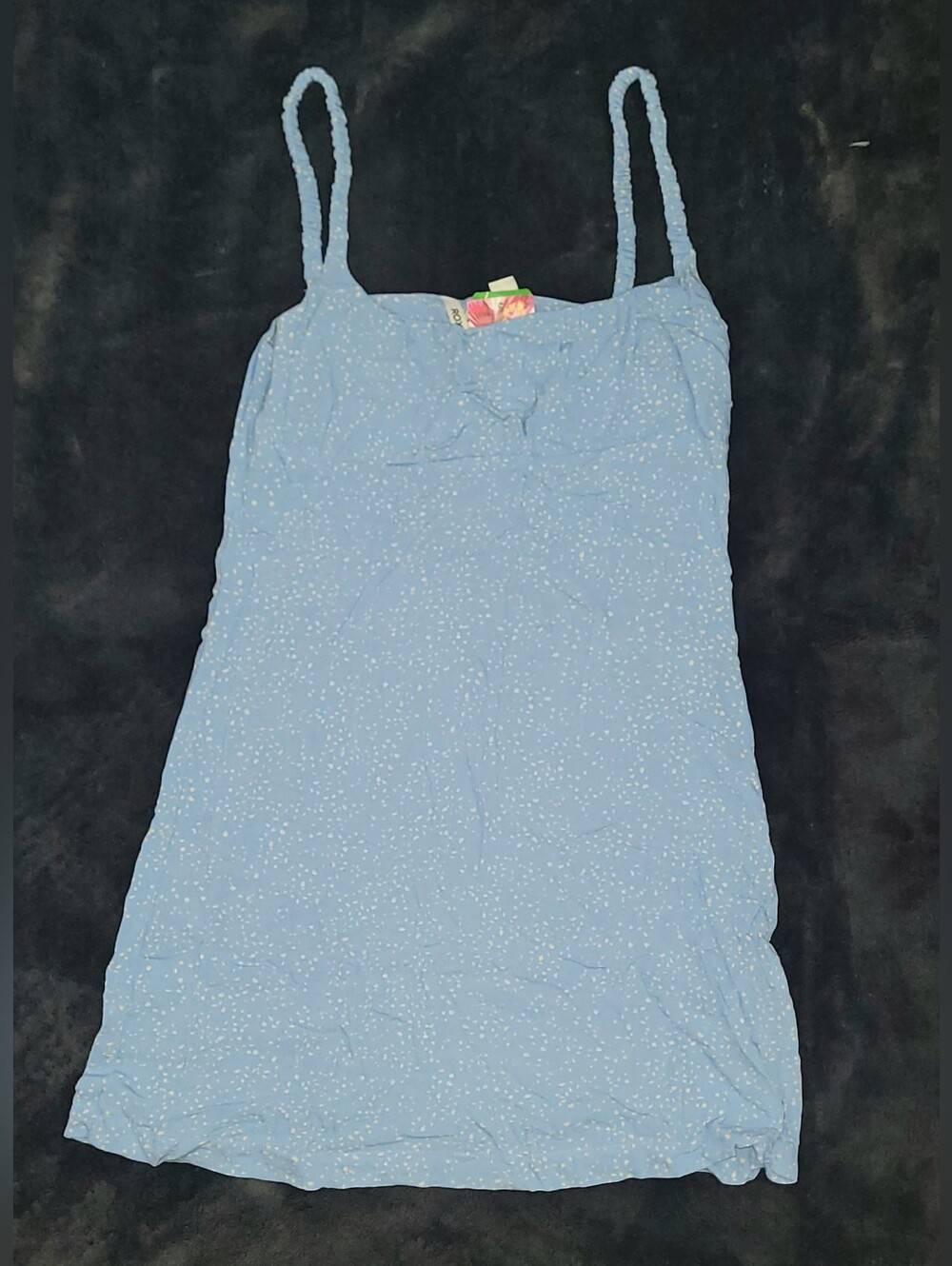 NWT ROXY SWEET LILY DRESS, Viscose, Size LARGE, NWT, LIGHT BLUE, Confetti - Picture 3 of 7